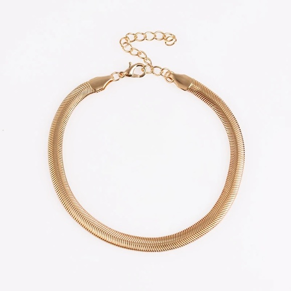 ⚜️[𝟯/$𝟭𝟴]⚜️NEW Flat Snake Chunky Anklet - Picture 10 of 16